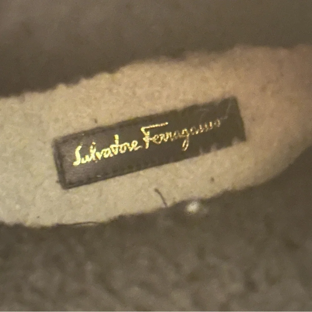 Salvatore Ferragamo Black Leather Winter Boots Size 7